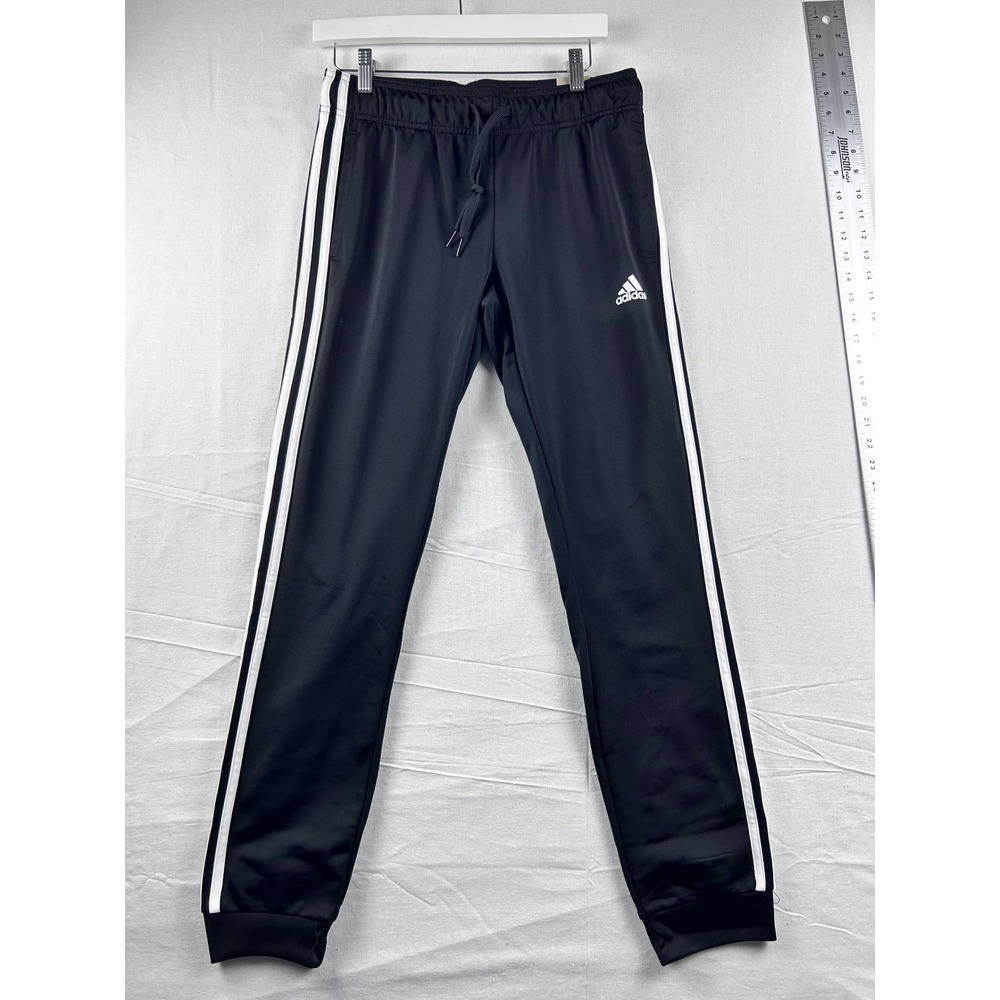 Adidas Primegreen Slim Pant Mens Small Black White 3-Stripe Track Joggers NEW